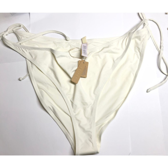 SKIMS Signature Swim Tie Bottoms Marble White NWT Size 4X - Picture 5 of 9